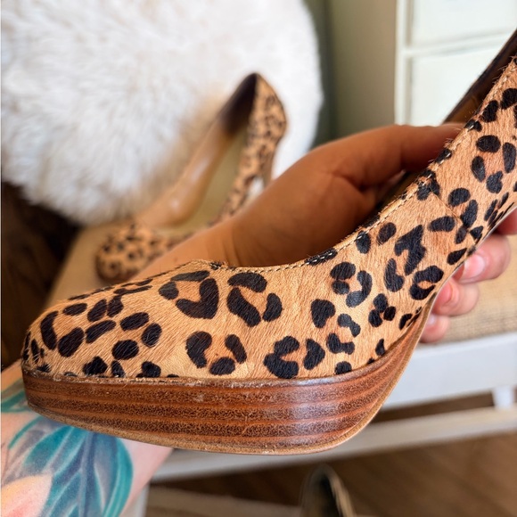 🖤Y2K🤎 BAKERS vintage Leopard Print Platform Pumps - Women - Picture 10 of 13